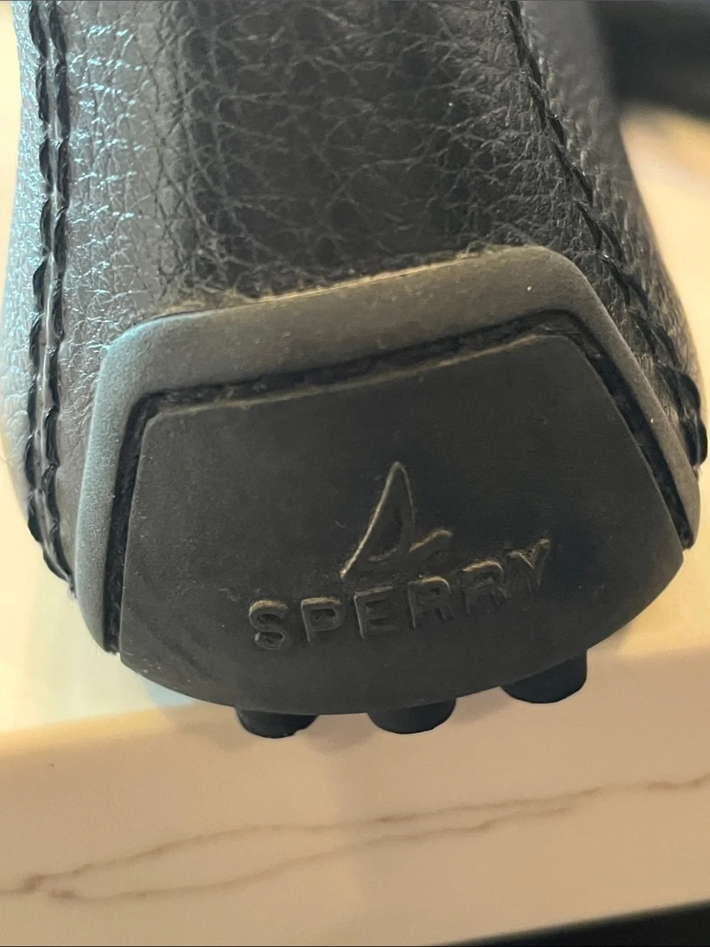 Sperry Port Driver 2 Black Pebbled Leather Ladies Slip-On Loafers Sz. 10WM - Picture 15 of 15